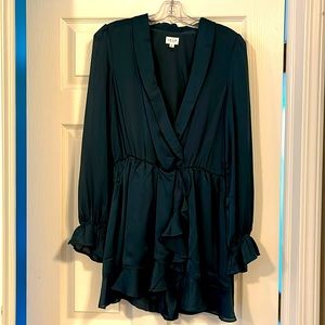 Le Lis Collection, teal green Medium romper